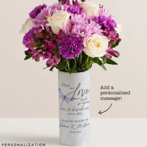 Beautiful Memories Bouquet with Personalized Vase