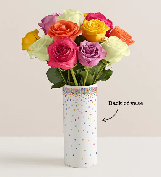 Milestone Celebrations Bouquet with Personalized Vase - Image 2