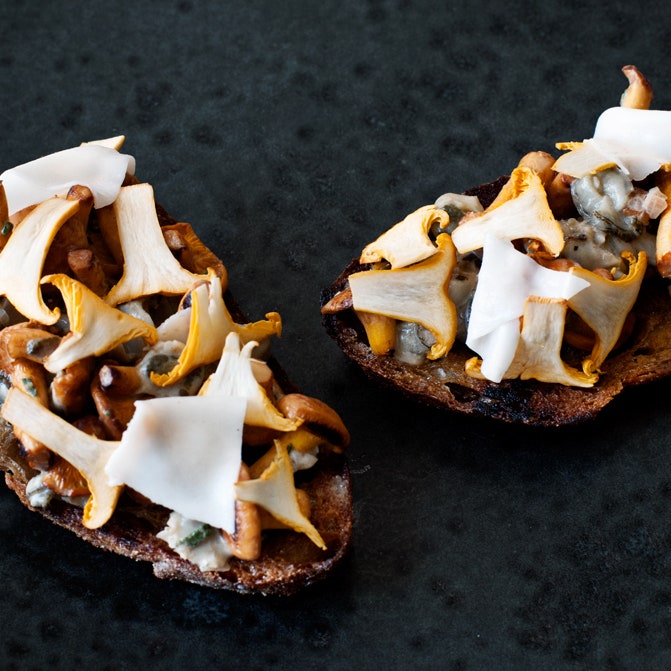 Sourdough Toasts with Mushrooms and Oysters