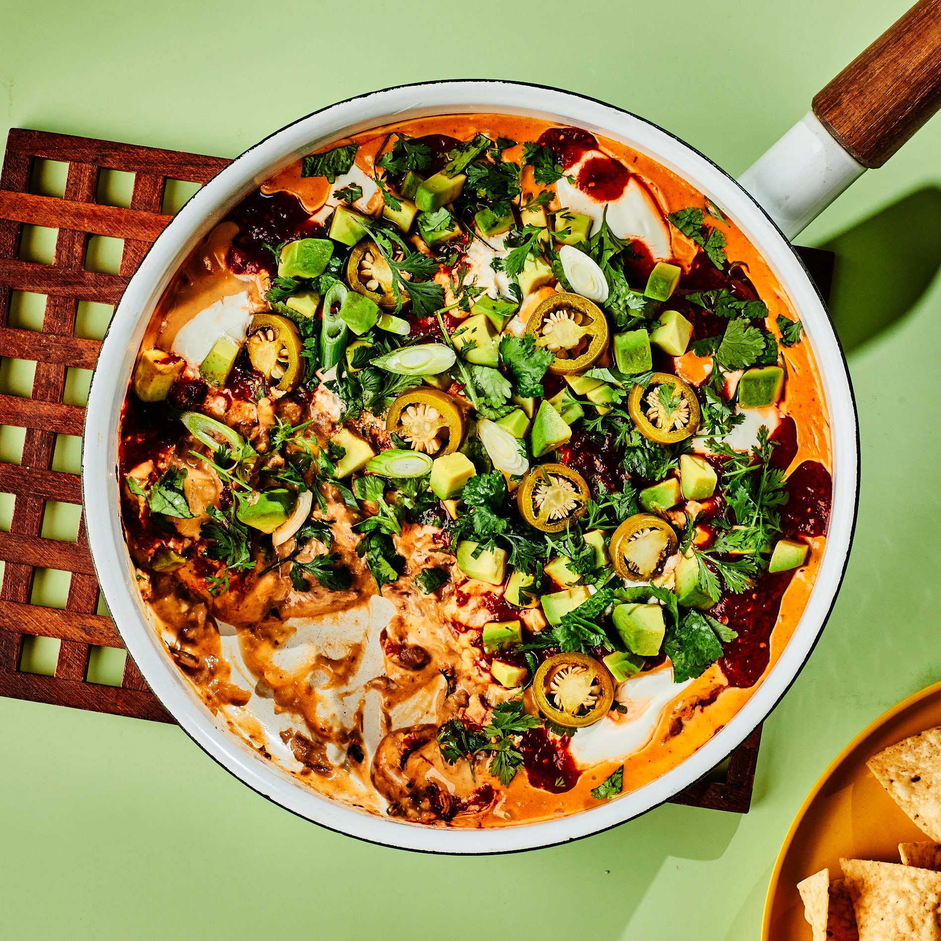 Warm 7-Layer Skillet Dip
