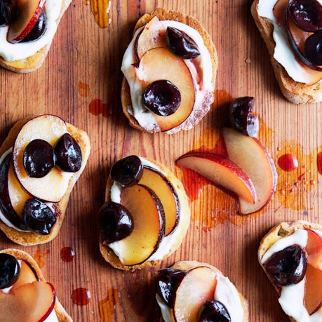 Cherry and Plum Bruschetta