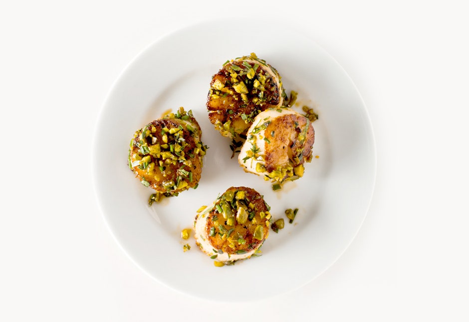 Pistachio-Crusted Scallops
