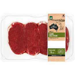 Woolworths Lamb Leg Steak