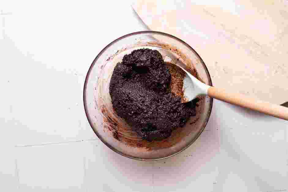 Banana Pudding Brownies Recipe: Transfer the mixture into a medium mixing bowl and whisk in the cocoa, coffee and vanilla extract until smooth.