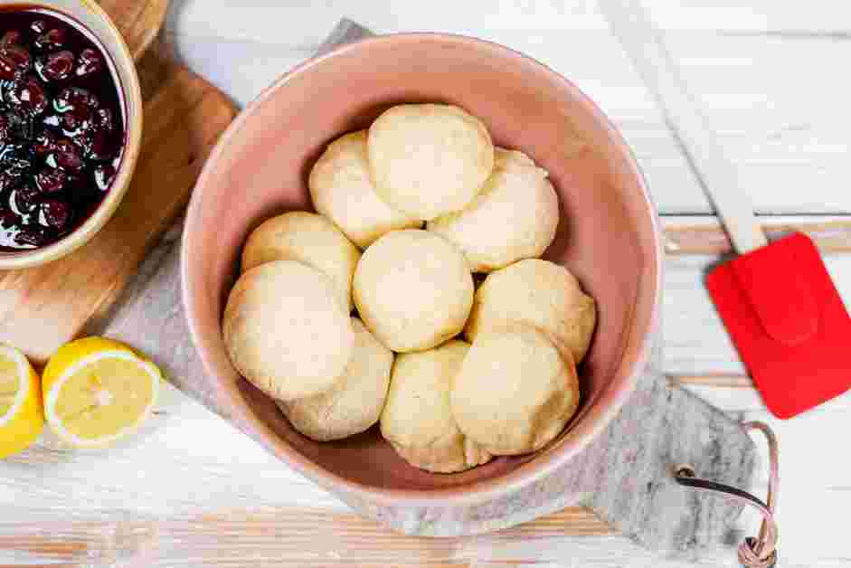 Cherry Cobbler Recipe: Shape each piece of dough into a smooth ball.