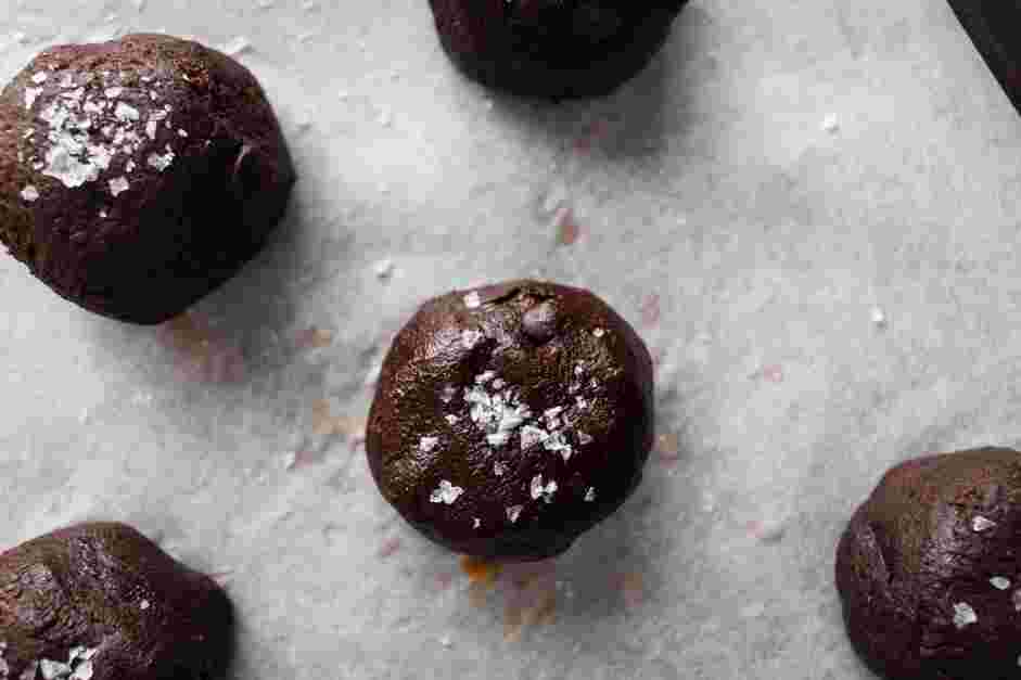 Dulce de Leche Cookies Recipe: Sprinkle Maldon sea salt or fleur de sel on the cookie dough.