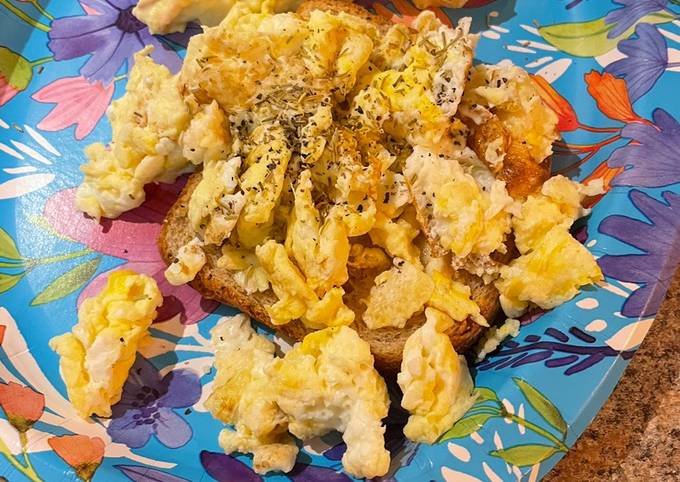 Open faced egg sandwiches